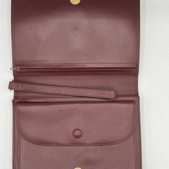 Cartier Bordeaux Leather Clutch Wristlet - Picture 6 of 11